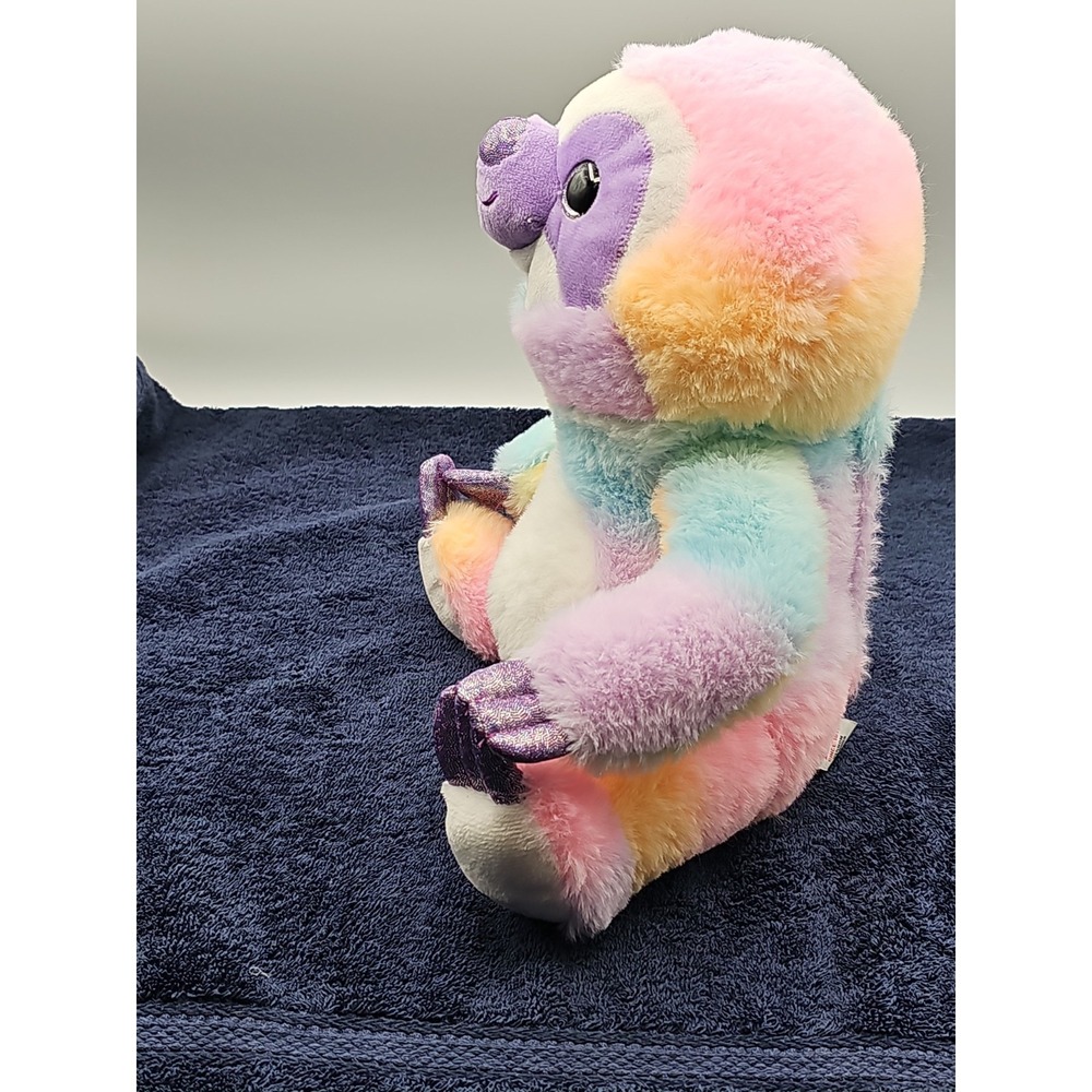 Fiesta Rainbow Sherbet Sloth Plush 11" Stuffed Animal Pastel Soft Toy EUC - Picture 12 of 13